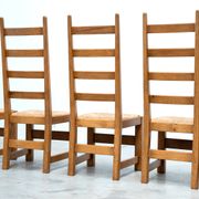 Set of six high back French dining chairs
