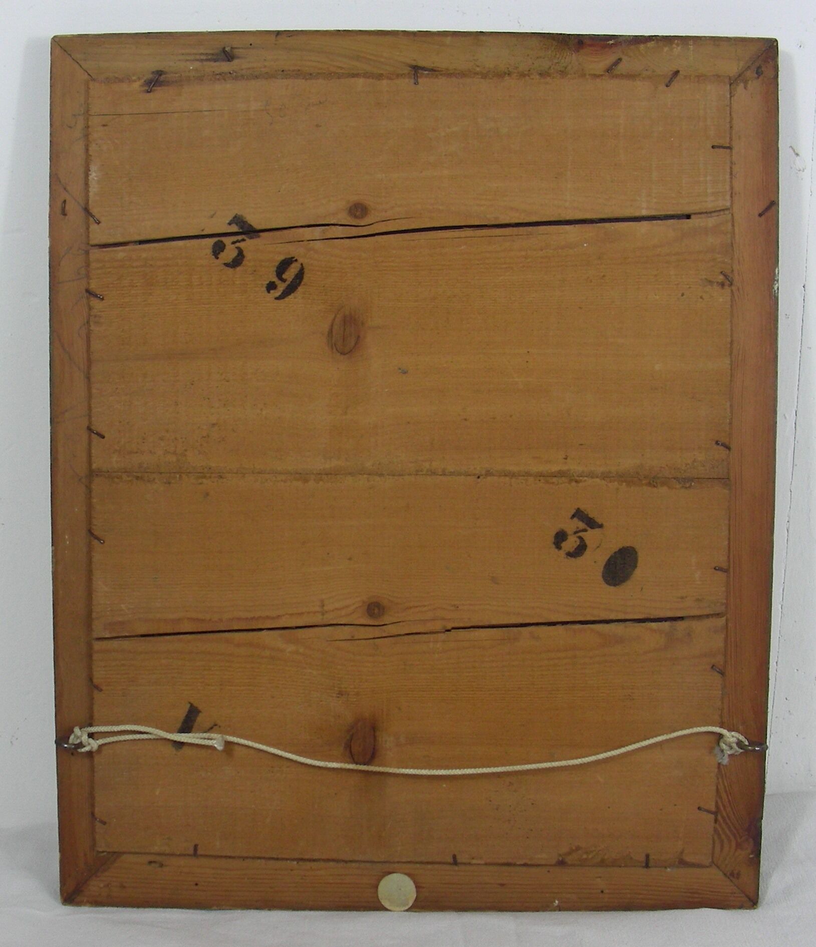 Mirror wooden gold stucco nineteenth 49 x 40 cm