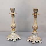 Pair of old candlesticks