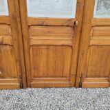 3 portes de séparation en verre gravé avec bâti