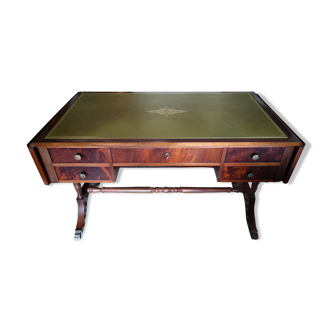 Bureau acajou cuir anglais