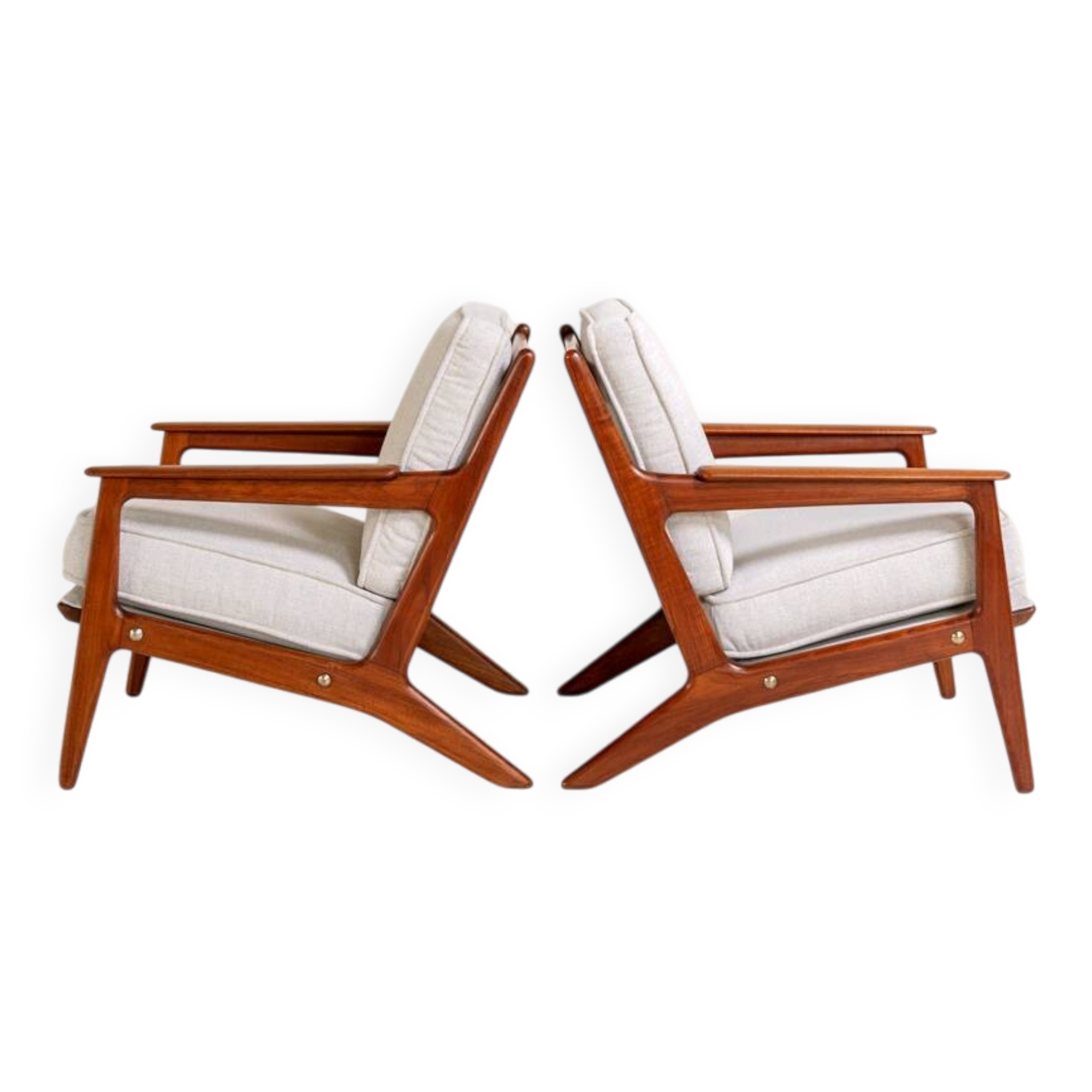 Paire de fauteuils par Arne Hovmand-Olsen, Danemark, années 1960.