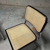 Pair of Marcel Breuer B32 Cesca black chairs