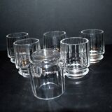 Set of 6 ART DECO glasses cut glass alcohol tumbler Czechoslovakia