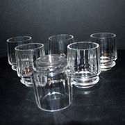 Set of 6 ART DECO glasses cut glass alcohol tumbler Czechoslovakia