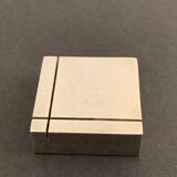 6 square silver metal knives with AVM Paris punch