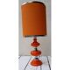 Lampe bois orange et chrome 70's