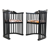 Pair of Jugendstil armchairs by Josef Hoffmann from the 1910s.