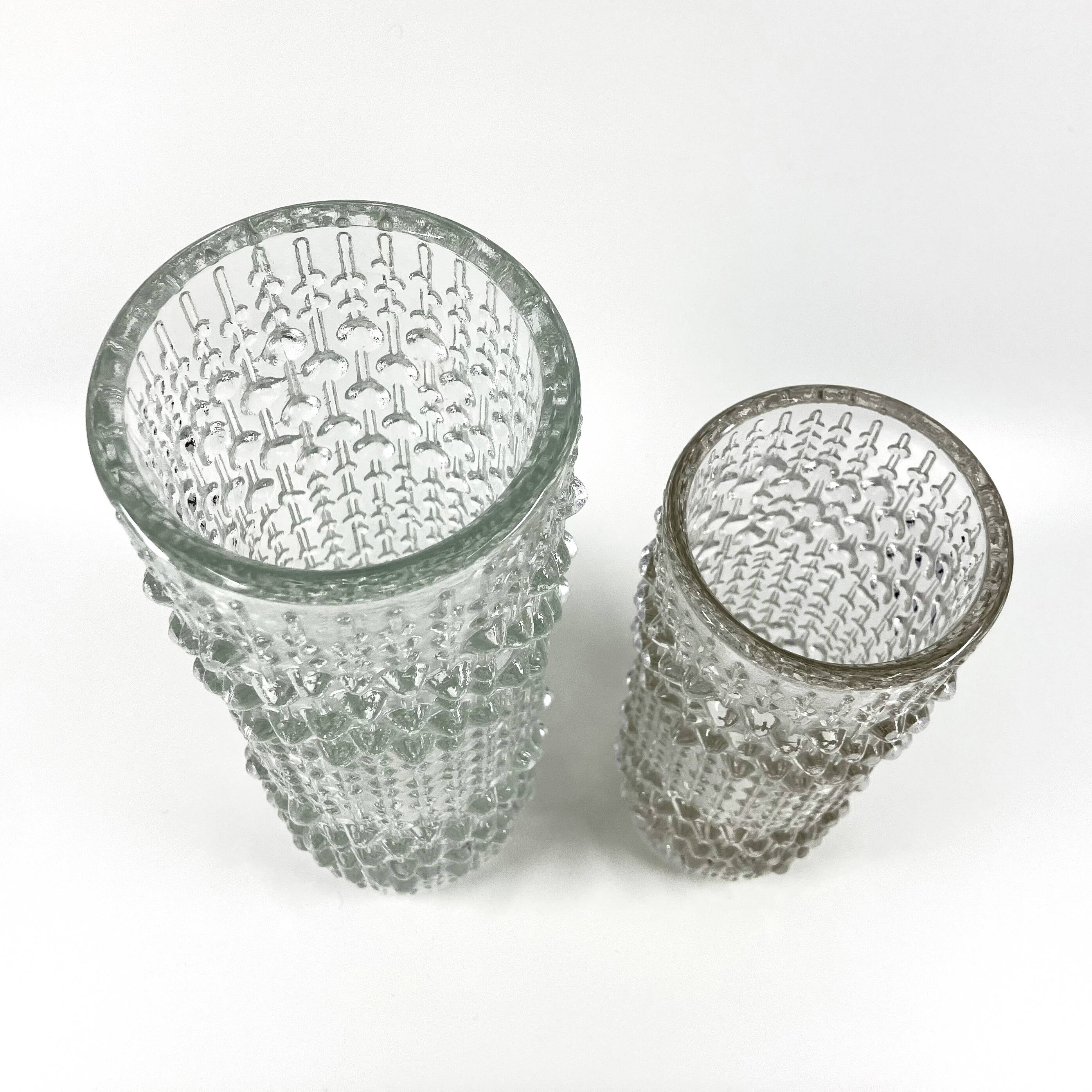 2 vase sklo union • verrerie hermanova hut • design frantisek peceny • 1972