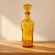 Vintage amber glass carafe with matching stopper – H 27 cm