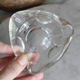 Vintage triangular glass ashtray