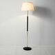 Scandinavian brass and black wood floor lamp, 1950s/60s