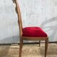 6 chaises art deco velours rouge
