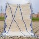 Small natural wool rug, 100 x 200 cm