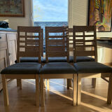 1 lot of 6 oak chairs