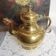 Vintage teapot signed brass decoration of North African style