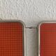 Vintage 1960s red barber triptych mirror Mirbel Paris - 28 x 70 cm