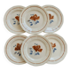 6 vintage flat plates from Sarreguemines - Rose pattern
