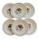 6 vintage flat plates from Sarreguemines - Rose pattern