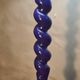 pair of twisted wooden lamps purple electric check 62x30