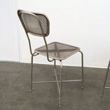 Vintage perforated metal chairs