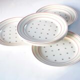 Set of 6 luneville porcelain plates