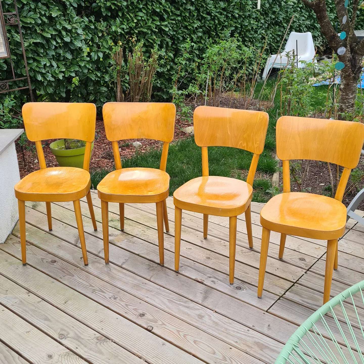 Ensemble de 4 chaises bistrot Baumann