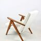 Vintage armchair B-310 VAR white structural boucle 1970s