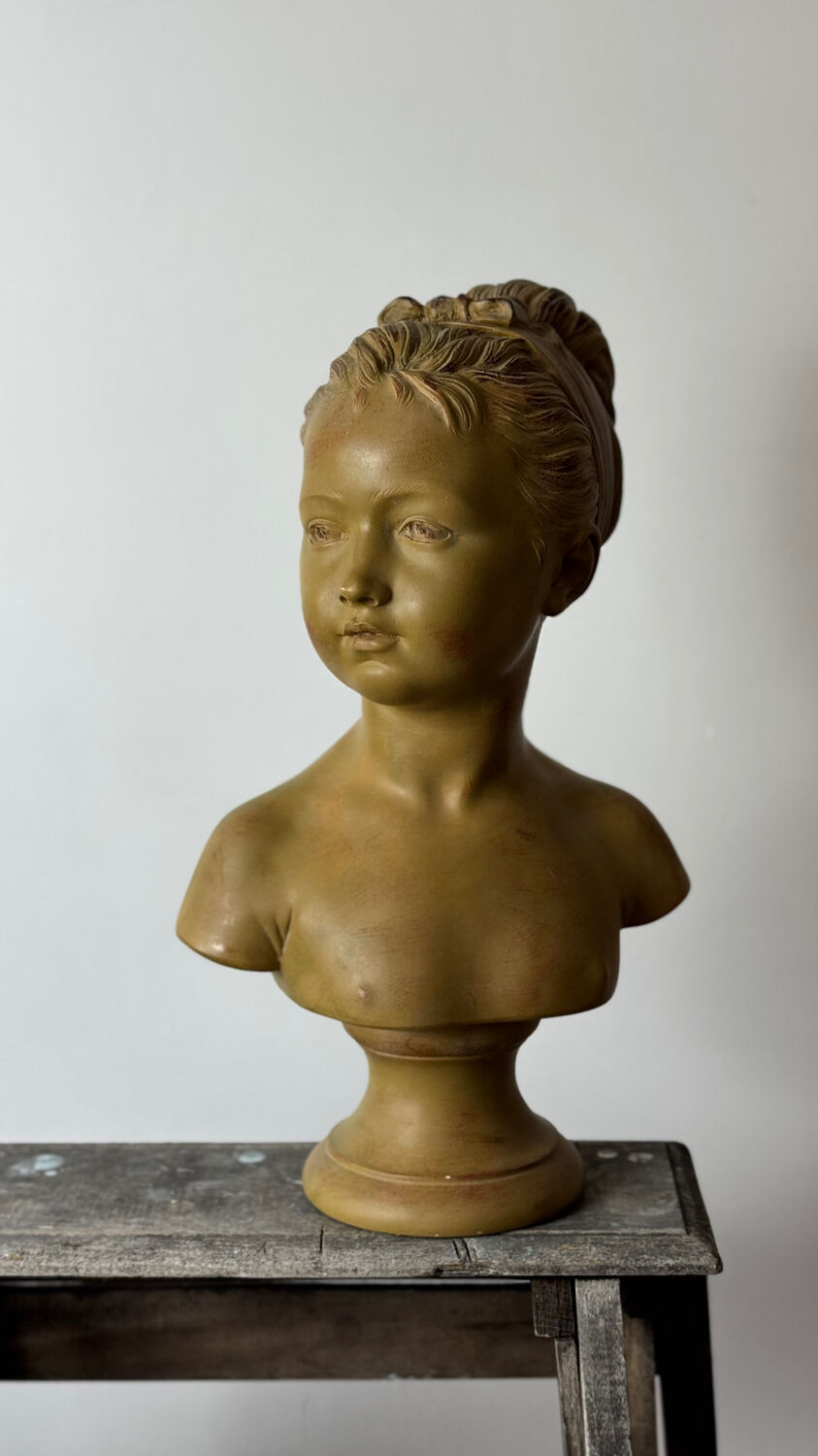 Buste d’enfant,  Louise Brongniart d’après Houdon