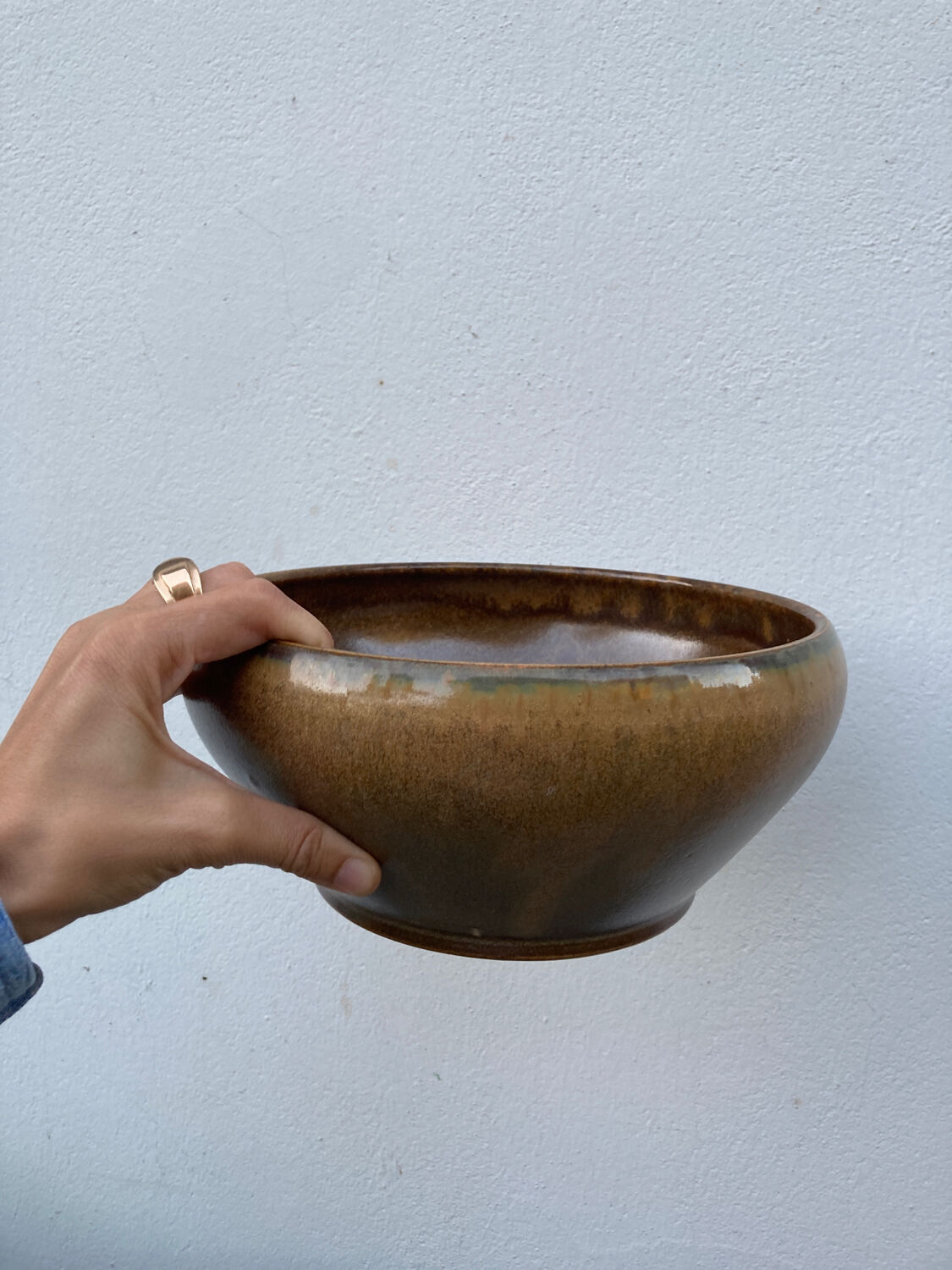 Digoin stoneware salad bowl