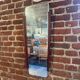 Irregular mirror with side teak frame, Denmark 1960