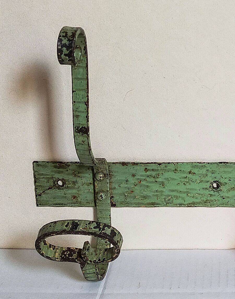 Wrought iron coat rack