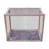 Former wooden and metal bird cage