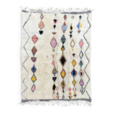 New Moroccan Berber rug M'rirt – 200x300 cm – Multicolored diamonds