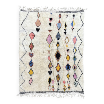 New Moroccan Berber rug M'rirt – 200x300 cm – Multicolored diamonds