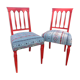 Set of 2 restored chairs from the "ethnic" collection.