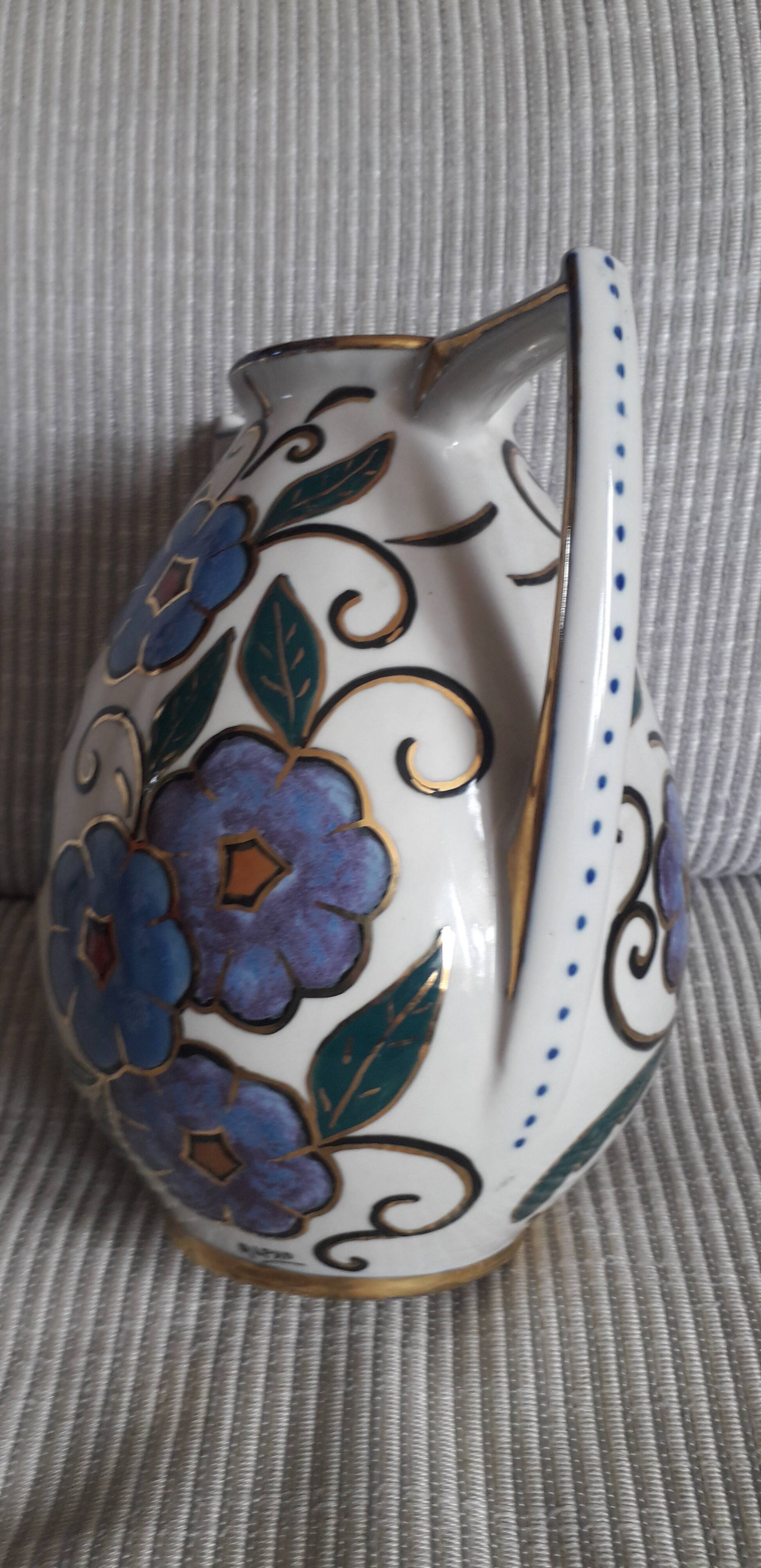 Vintage ceramic vase signed Alpho