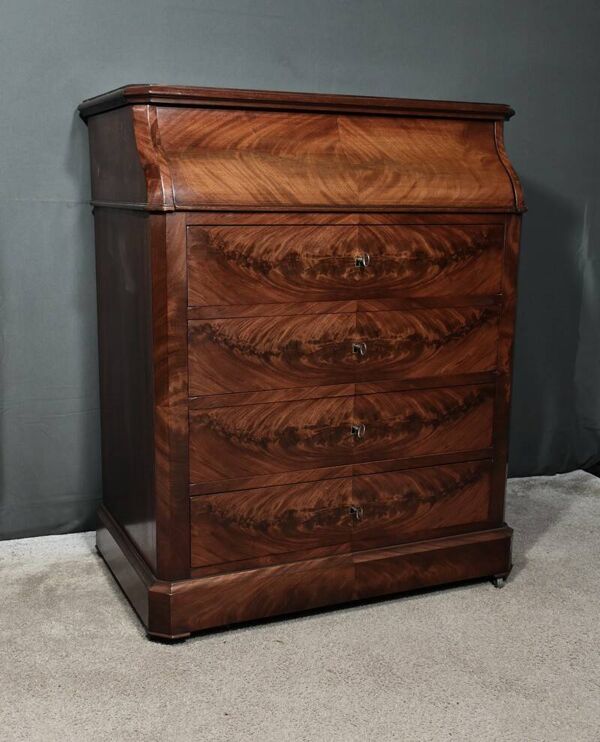 Commode de Toilette en Ronce d’Acajou, style Louis-Philippe – Fin XIXe
