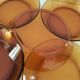 7 deep plates Duralex amber glass