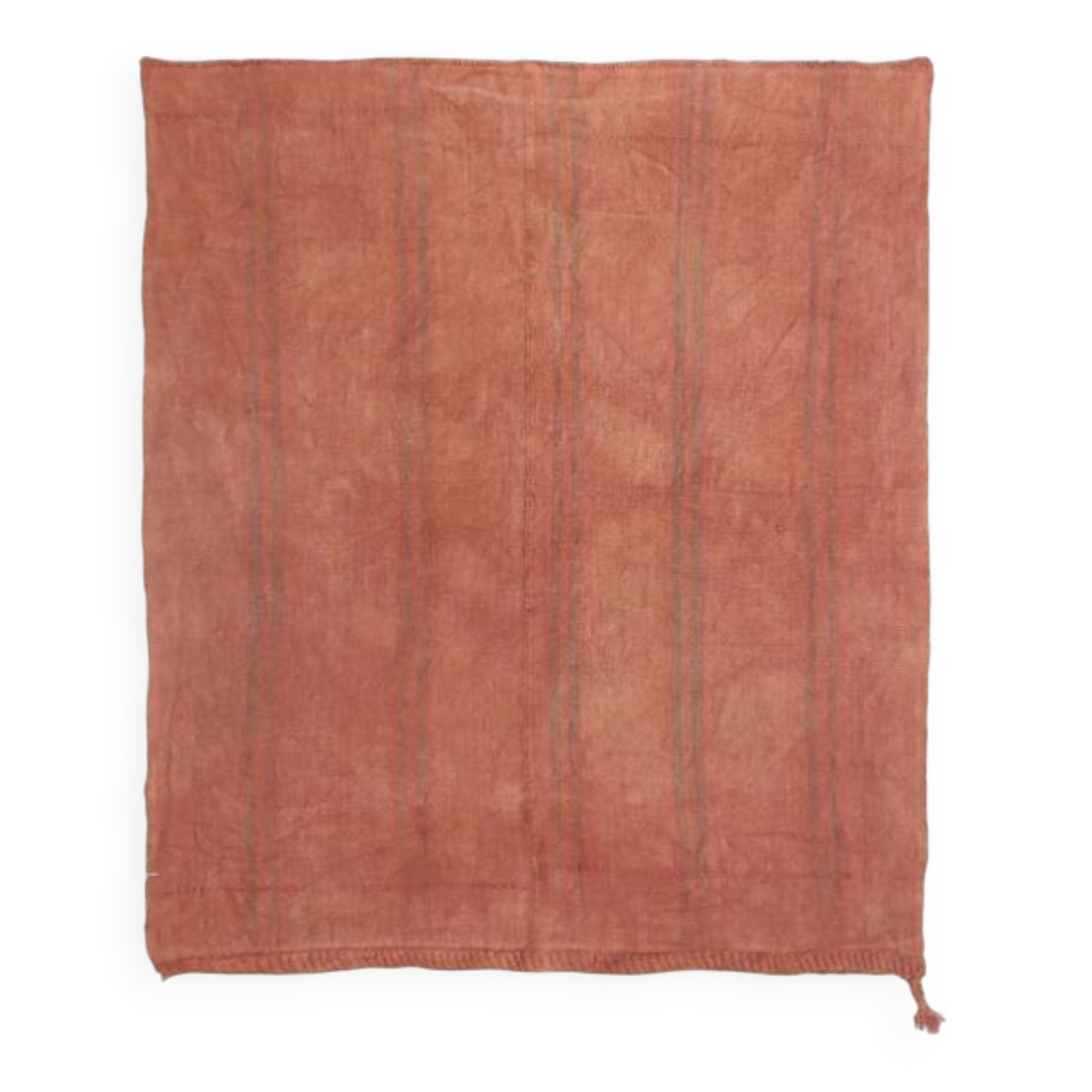 5x6 Terracotta Vintage Kilim Rug, 154x190Cm