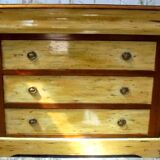 Wood and paint chest of drawers