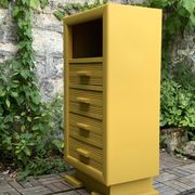 Ochre yellow Art Deco chest of drawers