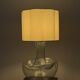 Large vintage table lamp with sculptural glass base