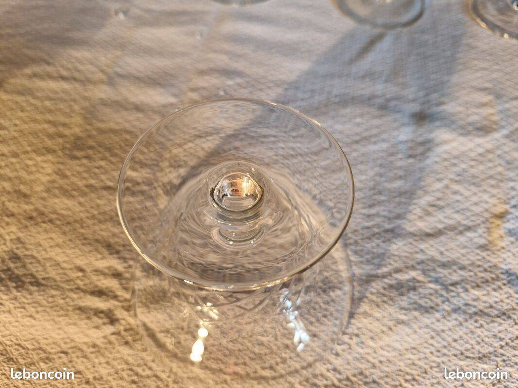 7 white wine/port glasses ART NOUVEAU - floral decoration - Baccarat Fine 19