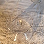 7 white wine/port glasses ART NOUVEAU - floral decoration - Baccarat Fine 19