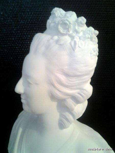 Buste marie Antoinette en staff plâtre renforcé H54cm