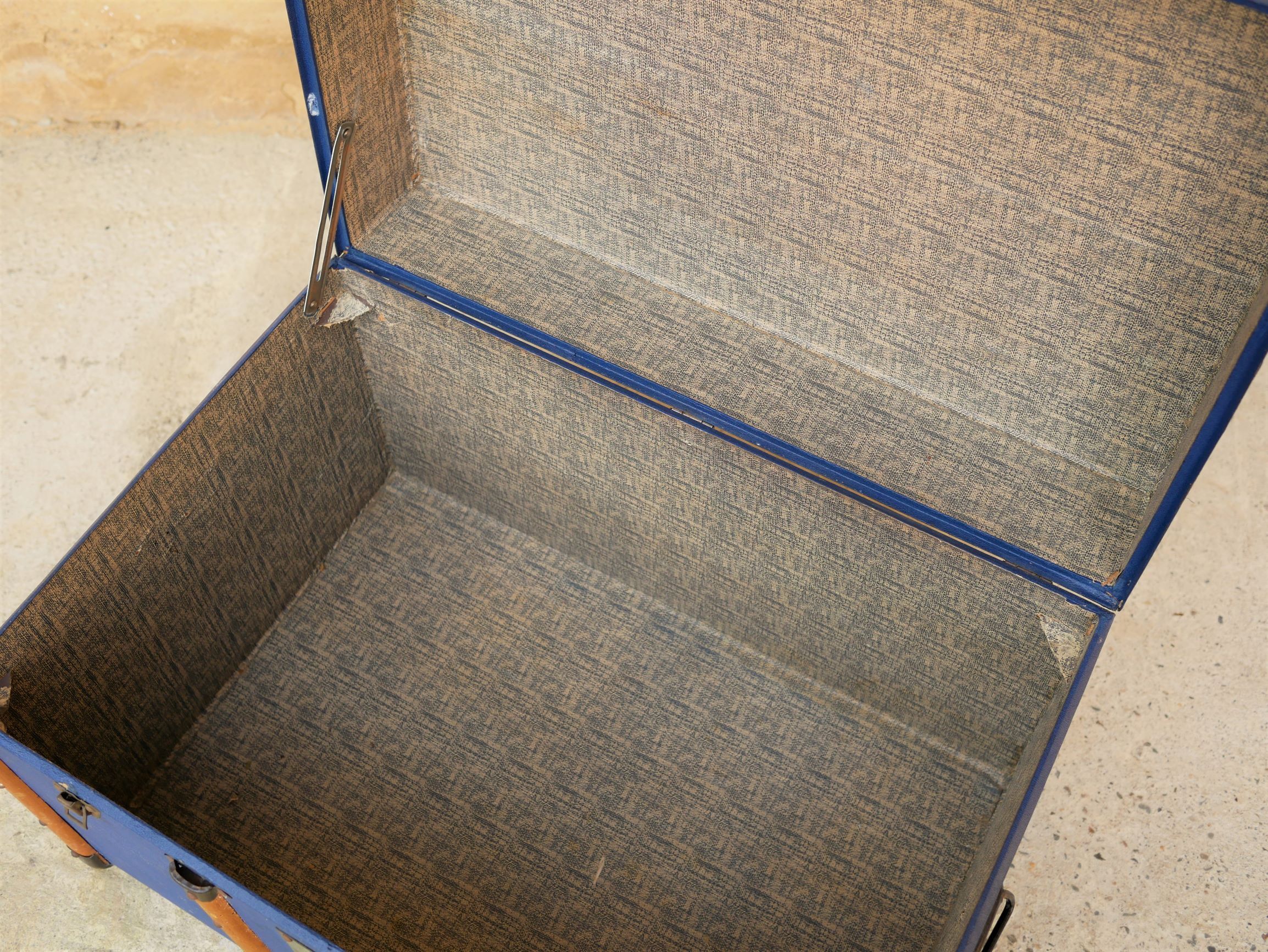 Blue vintage trunk