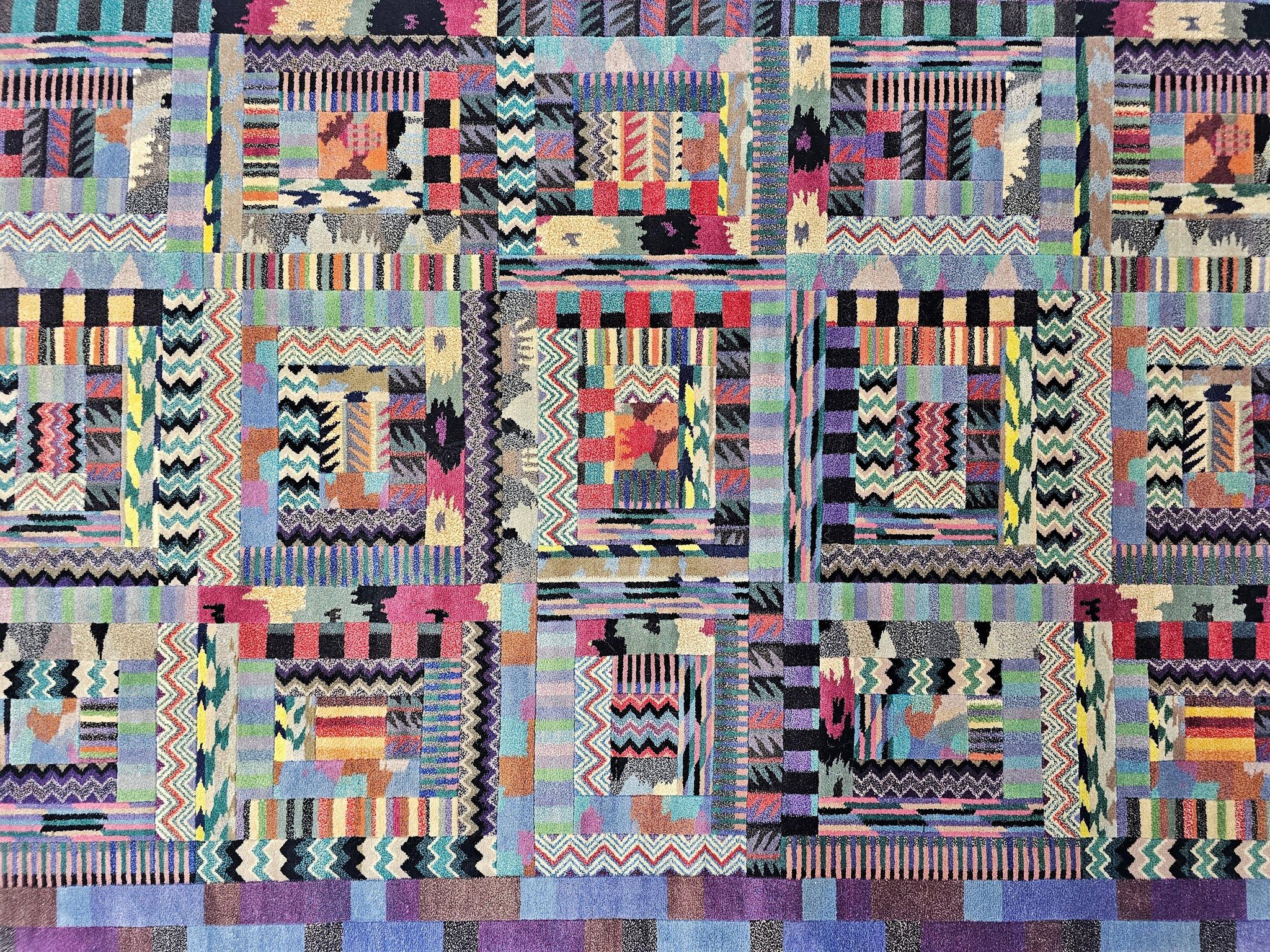 Vintage hand-knotted rug model Orion by Ottavio Missoni for Missoni