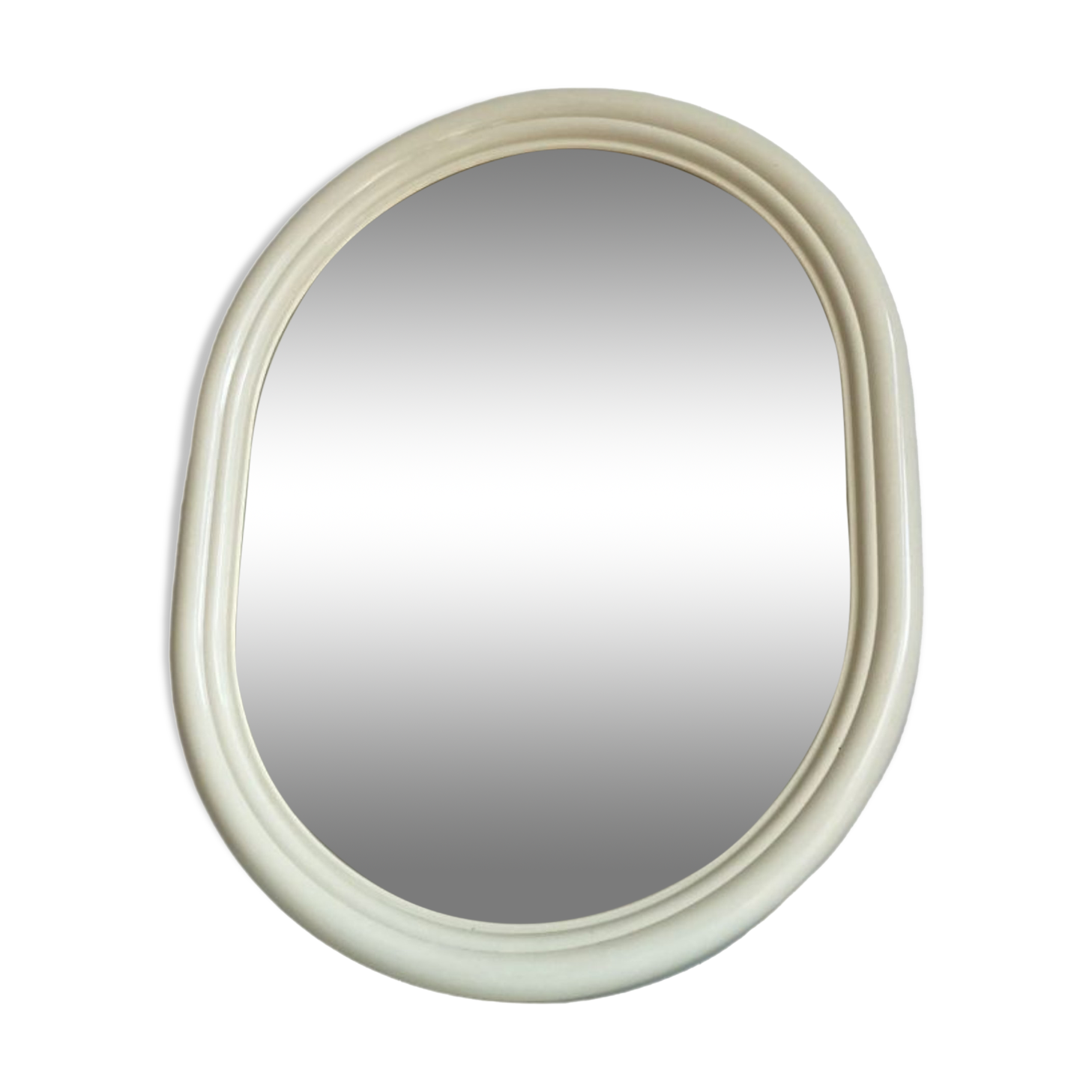 Vintage plastic oval mirror