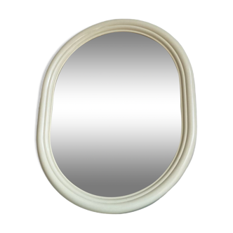 Miroir ovale plastique vintage
